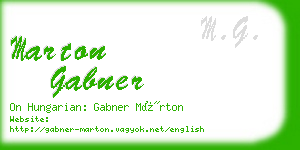 marton gabner business card